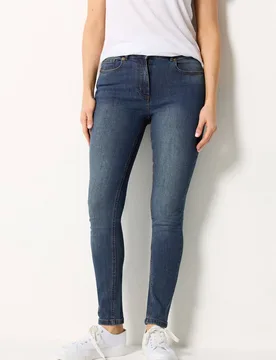 Women's Tall Skinny Jeans in Mid Blue Size: 10L - Mid Blue - Size: 10L - Long tall sally - FashionsVida