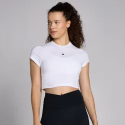Camiseta corta de manga corta de corte ajustado Basics para mujer de