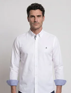 Camisa popelín de hombre corte classic lisa - Valecuatro - FashionsVida