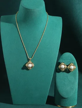 Vintage Palace Enamel Pearl Hollow Out Jewelry Sets Necklace Earrings Luxury High Quality Classic Daily Gifts For Bridal Wedding - Aliexpress - FashionsVida