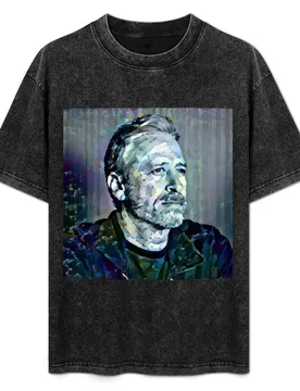 Jon Stewart Pop Art Portrait T-Shirt Comfortable Basic Crew Neck Tee - Aliexpress - FashionsVida