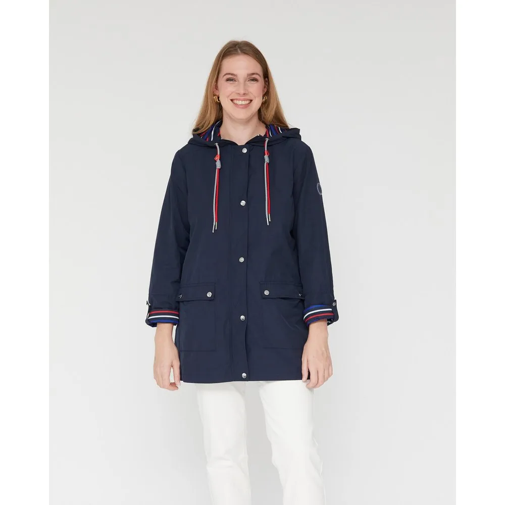 Parka largo medio cordon contraste - October - FashionsVida