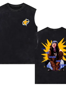 Hit Me Hard and Soft Merch 2026 Vintage Washed Tank Tops T-shirt Men Women Hip Hop Fashion Pop Music Sleeveless Vest T Shirts - Aliexpress - FashionsVida