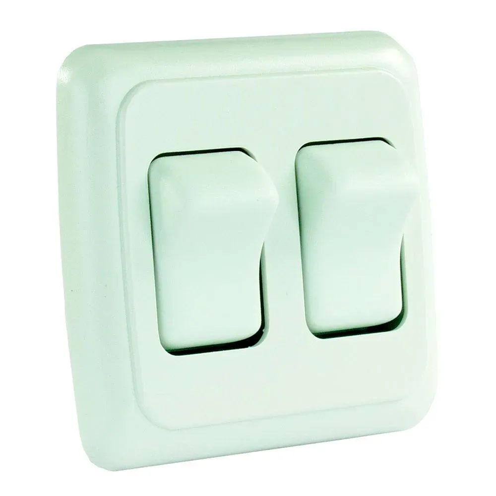 Double Rocker Switch White One Size unisex - Jr Products - FashionsVida