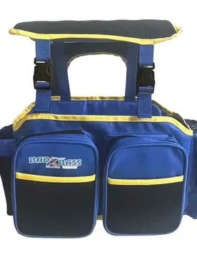 Multi Backpack Blue / Black / Yellow One Size unisex - Bad Bass - FashionsVida