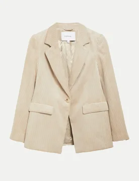 Comma Cord-Blazer Beige 36 - Comma - FashionsVida