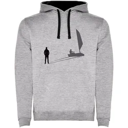 Shadow Sail Two-colour Hoodie Heather Grey / Black 2XL Men