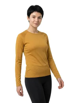 T-shirt à Manches Longues Lena 2424 Ochre M - Lasting - FashionsVida