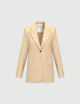 Giacca misto lino donna beige - Marella - FashionsVida
