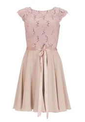 Cocktailkleid aus Spitze und Chiff female
