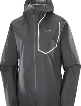 Veste de trail imperméable et coupe-vent - Bonatti Pro Jkt W Deep Black - Taille M - Noir - Salomon - FashionsVida