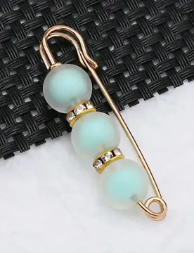 Personality Acrylic Detachable Metal Pins Geometric U-Shape Sewing-Free Buckles for Jeans Korean Style Brooch Frosted Bead Women - Aliexpress - FashionsVida