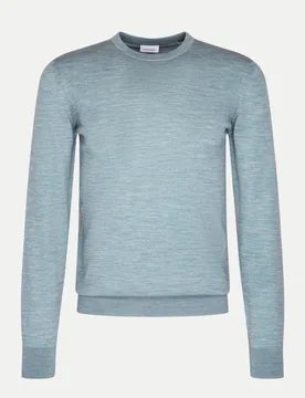 Strickpullover aus Merinowolle Blau M - Seidensticker - FashionsVida