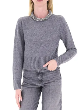 Pinko Maglione con strass GRIGIO L - PINKO - FashionsVida