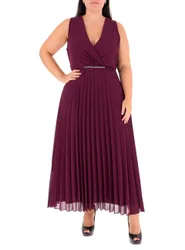 Abito plissettato BORDEAUX 46