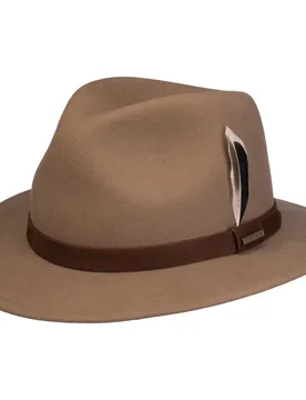 Boynton Traveller Wool Hat by - light brown - Size: XL (60-61 cm) - Stetson - FashionsVida