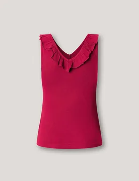 Top canalé de mujer cuello pico - Pepe Jeans - FashionsVida