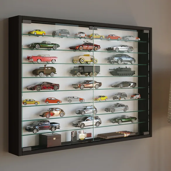 VCM Vitrine "Mandosa XXL" Schwarz - VCM - FashionsVida