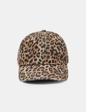Klassische Kappe mit Leopardenmuster Braun OS - Stradivarius - FashionsVida