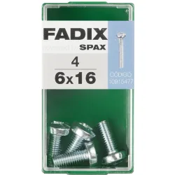 Tornillo Métrica Cabeza Redonda M6 x 16 mm - Caja 4 Uds