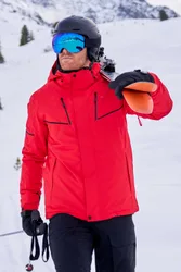 Galactic III Extreme Waterproof Mens Ski Jacket - Red - Red - Size: M