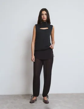 Pantalón recto de mujer con pareo - Brownie - FashionsVida