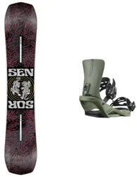 Packs (snowboard + fix) - Snowboard all-mountain freestyle - Pack Sensor Women 2026 en Bois - Rouge