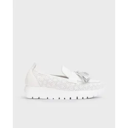 Mocasines de mujer de piel con borlas