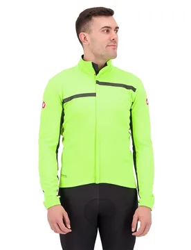 Giacca Transition 2 Gore-tex Infinium™ Windstopper® Light Green / Dark Grey / Black - Castelli - FashionsVida