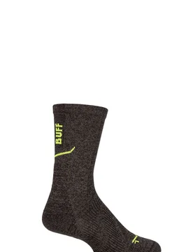 Mens and Women's 1 Pair BUFF Run Hike DRYFLX® Crew Length Socks Black L - Black - Size: Large - SockShop - FashionsVida