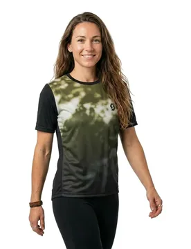 Maglia Da Enduro A Maniche Corte Trail Flow Fir Green / Black - Scott - FashionsVida