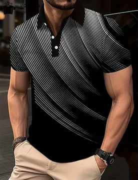 Striped Pattern Print Mens T shirt Simple Graphic T shirts Casual Loose T-shirts for Men Fashion Simple Print Short Sleeve Tee - Aliexpress - FashionsVida