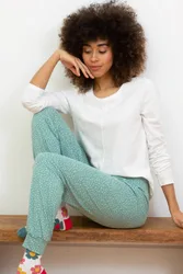 Lyme Womens 95% Cotton Cuffed Loungers - - Size: 18