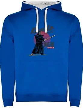 Sweat à Capuche Bushido Bicolor Royal Blue / White S - Kruskis - FashionsVida