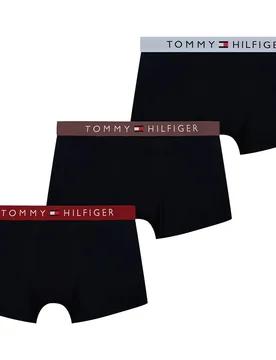 Boxers Um0um03908 Trunk 3 Unités Dark Ash / Brzy Blu / Rouge S - Tommy hilfiger - FashionsVida