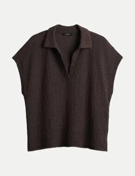 Poloshirt Sipin 3-D Struktur Braun 38 - Opus - FashionsVida