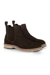 Sweeney Mens Leather Casual Slip On Dealer Boots