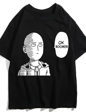 CLOOCL Anime One Punch Man Saitama Ok Genos Cotton Tshirt Funny Cartoon Graphic Print Men Shirts Harajuku Casual Tshirt Top Tees - Aliexpress - FashionsVida