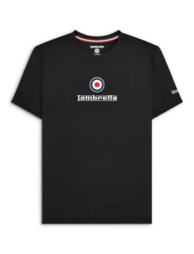 Mens Black Brand Logo T-Shirt - Male - Black - XX-Large - Lambretta - FashionsVida