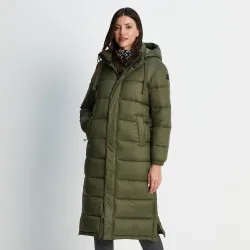 Cautley Womens Long Padded Jacket Khaki Polyamide - Size 20 Uk