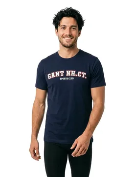 T-shirt à Manches Courtes 2003345 Graphic Evening Blue XL - Gant - FashionsVida