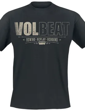 T-Shirt - Distressed Logo - S bis 4XL - für Männer - Größe S - schwarz - EMP exklusives Merchandise! - Männer - male - Volbeat - FashionsVida