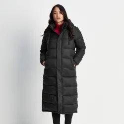 Cautley Womens Long Padded Jacket Black Polyamide - Size 10 Uk