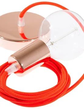 Cables Suspension Luminaire Rf15 1 M Neon Yellow / Copper One Size - Creative - FashionsVida