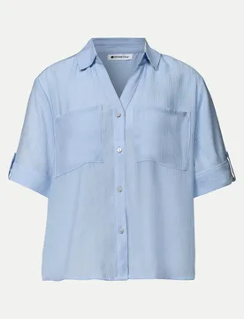 Street One Kurzarm-Bluse Blau 38 - Street One - FashionsVida