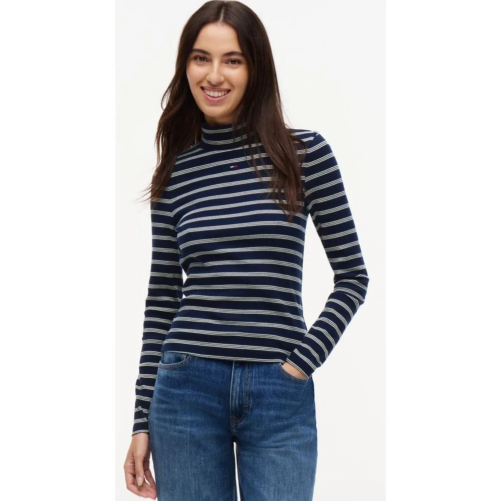 Camiseta essential de manga larga slim fit de - Tommy Jeans - FashionsVida