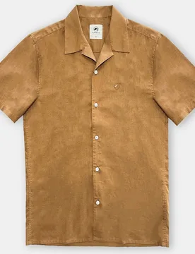 Camisa de hombre, manga corta, con logo bordado - Altonadock - FashionsVida