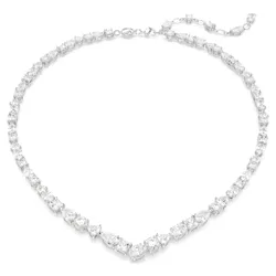Collana Mesmera, Taglio misto, Bianca, Placcato rodio OS
