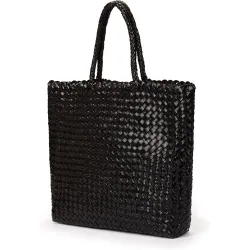 Bolso de hombro estilo shopper de piel trenzada