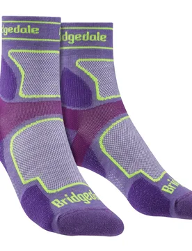 Womens Running Ultralight Merino Socks - Purple Nylon - Size 3-4.5 (Uk Shoe) - Bridgedale - FashionsVida